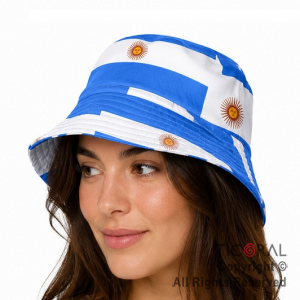 SOMBRERO PILUSO ESTAMPADO BANDERAS ARGENTINA